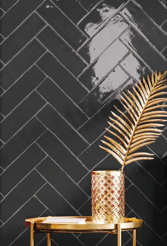 Nanda Tiles LAUREL CLAY JASPER GREY BLINK.