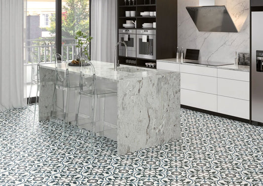 Olivia Tiles FLORAL ASCOT NAT.